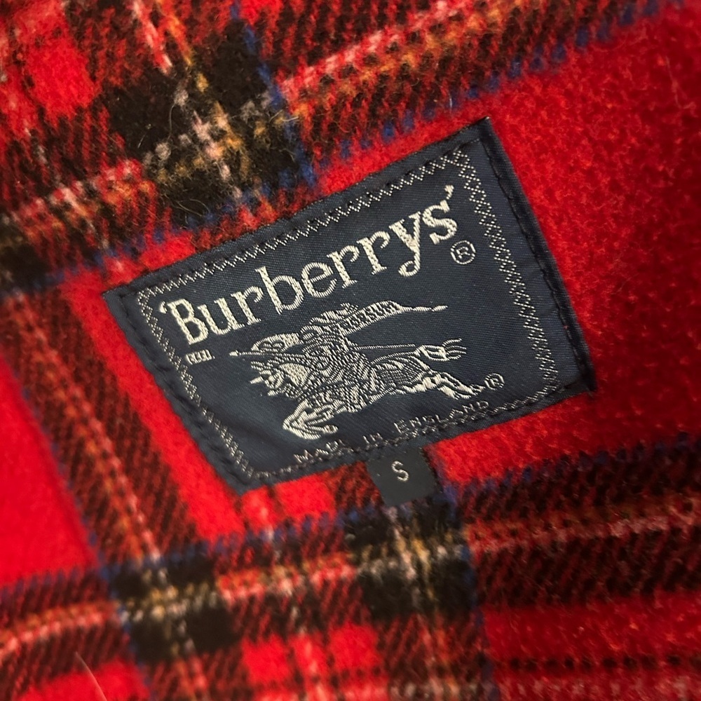 Burberry blue label vintage Red Hooded duffle coat- wool - Picture 3 of 13